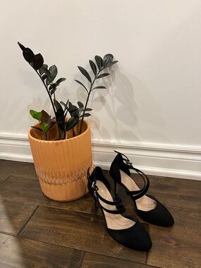 Kurt Geiger Black Double Strap Heels